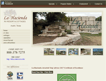 Tablet Screenshot of lahaciendarvpark.com